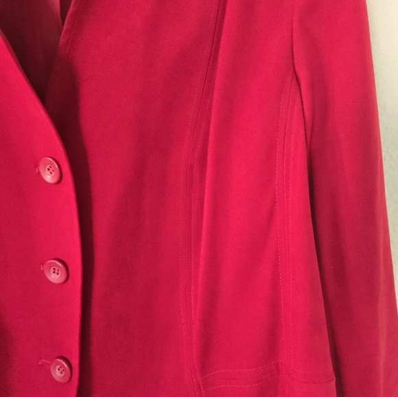 JM Collection Jacket Womens 20W Plus Red Long Sleeve Button Up Western - Picture 10 of 10